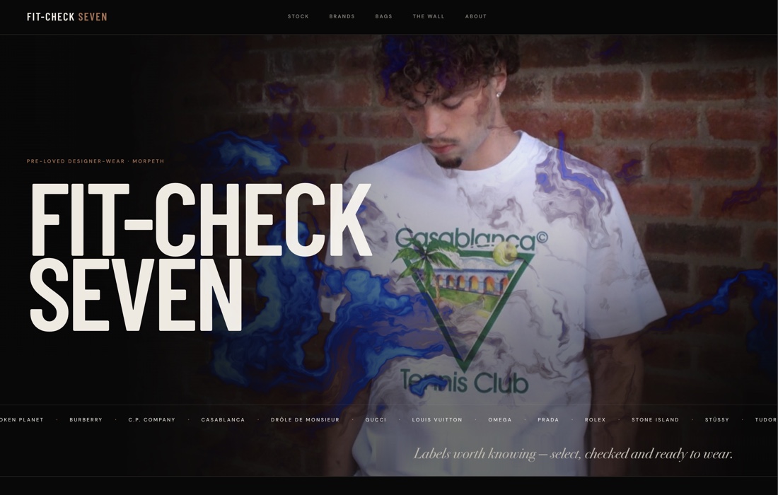 Fit-Check Seven client retail website by NoName Designs
