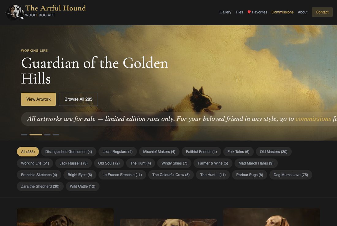 The Artful Hound dog art shop