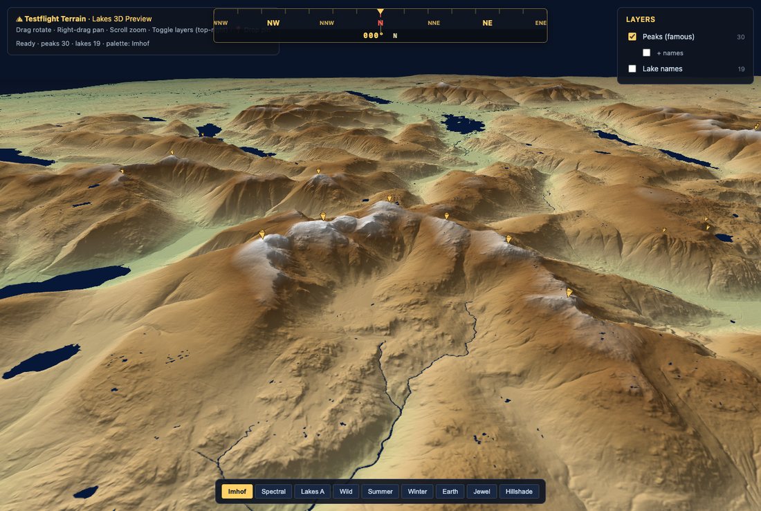 Testflight Terrain — 3D Lake District preview